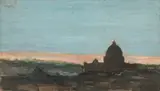 Rom, abends III by Georg Eisler, 1972, oil on canvas on wood; framed, sold Oct 2026