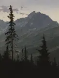 Landscape by Felix Heuberger, 1926, oil on cardboard; framed, sold Oct 2026