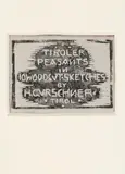 Tiroler Peasants (10 colour woodcuts and cover page) by Herbert Gurschner, 1924, ten colour woodcuts on paper; framed, sold Oct 2026