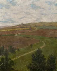 Friedrich König, Landscape, oil on canvas, framed