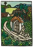 Kellergasse by Franz von Zülow, 1912, paper-cut print, hand-coloured on paper; framed, sold Oct 2026