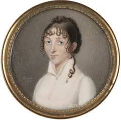 Jean Henri Benner, Portrait of a Young Woman, 1804, Watercolor on ivory; framed