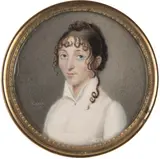 Portrait of a Young Woman by Jean Henri Benner, 1804, Watercolor on ivory; framed, sold Oct 2026