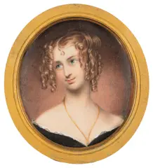 Thomas Falcon Marshall, Portrait of a Blonde Lady, 1852, Watercolor on ivory; framed