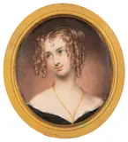 Portrait of a Blonde Lady by Thomas Falcon Marshall, 1852, Watercolor on ivory; framed, sold Oct 2026