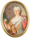 Portrait of Empress Maria Theresia by Martin van Meytens, Watercolor on ivory; framed, in a case, sold Oct 2026