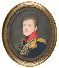 Friedrich Ludwig von Vieth, Portrait of a Military Man, Watercolor on ivory; framed