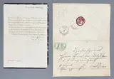 Mixed lot of 2 pieces, autograph letter signed, envelope without content by Könige von Bayern, sold Oct 2026