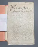 Mixed lot of 9 pieces, copies and state surveillance files by Johann Christoph von Bartenstein, sold Oct 2026