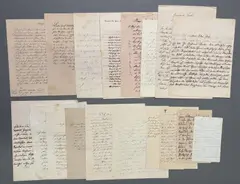 Johann Josef Wenzel Count Radetzky von Radetz, Mixed lot of 18 autograph letters signed, including Field Marshal Windischgrätz, Grand Duke Leopold of Baden, King Willhelm VI. of Prussia, 1834 - 1859, small 8° - 4°