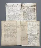 Mixed lot of 7 documents signed by Röm.-dt. Kaiser Karl Vi., sold Oct 2026