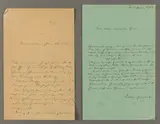 Mixed lot of 2 autograph letters signed by Friedrich Gerstäcker, 8°, sold Oct 2026
