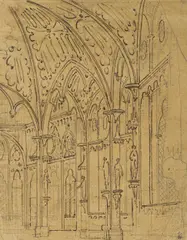 Michael Mayr, Mixed lot of 66 architectural and decorative designs, pencil, ink, watercolour on paper; unframed, in cut-out
