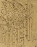 Mixed lot of 66 architectural and decorative designs by Michael Mayr, pencil, ink, watercolour on paper; unframed, in cut-out, sold Oct 2026