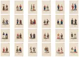 Folk Costumes from Dalmatia - Montenegro, Croatia and Albania (24 pieces) by Fedor Graf von Karacsay, watercolour, gouache and pencil on paper; unframed, sold Oct 2026