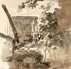 Joseph Selleny, Mixed lot of 9 pieces, nature studies, c. 1868, pencil, wash and watercolour on paper; unframed