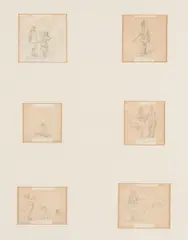 Friedrich Gauermann, Mixed lot of 20 pieces, forest studies and hunters’ humour, Pencil on paper; unframed