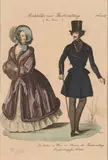 Mixed lot of 52 pieces, fashion images for the Vienna Theatre Newspaper by Andreas Geiger et al., engraving, coloured; unframed, sold Oct 2026