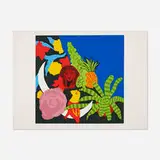 Brussel Sprouts by Hunt Slonem, 1980, screenprint in colors, sold Aug 2023