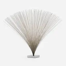 Spray sculpture by Harry Bertoia, steel wire, chrome-plated steel, sold Aug 2023