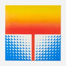 Two Triangulated Squares by Herbert Bayer, 1960, screenprint in colors, sold Aug 2023