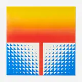 Two Triangulated Squares by Herbert Bayer, 1960, screenprint in colors, sold Aug 2023