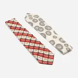 Piccoli Soli tie by Barnaba Fornasetti, c. 1995, silkscreen on silk, sold Aug 2023