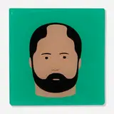 Portrait by James Benjamin Franklin, resin over acrylic, sold Aug 2023