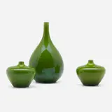 Carl-Harry Stålhane, Vases, set of three, c. 1965, glazed stoneware