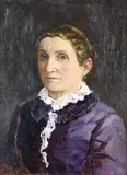 Ältere Dame (wohl Bildnis der Mutter) by Karl Hagemeister, 1884, Öl auf Holz, sold Dec 2012