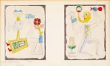 Ohne Titel by Victor Brauner, 1947, 2 handkolorierte Radierungen auf einem Bogen Velin, sold Nov 2011