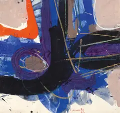 Ohne Titel by Edo Murtić, 1964, Gouache und Farbkreiden auf Papier, sold Jun 2012