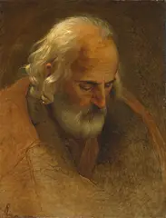 Studienkopf eines bärtigen Mannes by Adolf Friedrich, Öl auf Papier, auf Leinwand aufgezogen, sold May 2012