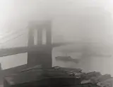 Brooklyn Bridge in Fog, New York by Andreas Feininger, 1952, Späterer Silbergelatineabzug, sold May 2013