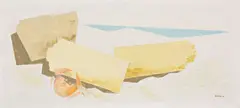 Archäologie (Mittelmeer) by Siegfried Shalom Sebba, 1961, Tempera auf leichtem Karton, auf Holz aufgezogen, sold Jun 2012