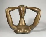 Ludwig Gabriel Schrieber, Büste, 1952, Bronze mit gelblicher Patina. Höhe: 53,5 cm (21 ⅛ in.)