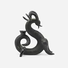 Dragon by Sascha Brastoff, c. 1955, glazed ceramic, sold Aug 2023