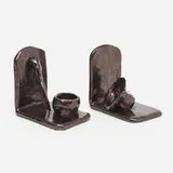 Bookends, pair by Beatrice Wood, c. 1980, luster-glazed earthenware, sold Aug 2023