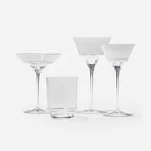 Calici glassware collection by Vico Magistretti, 2004, hand-blown glass, sold Aug 2023