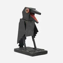 Bird by Folk Art, painted wood, sold Aug 2023