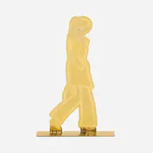 Figure by Julian Opie, c. 2012, anodized aluminum, sold Aug 2023