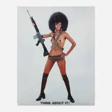 Think About It! Atlanta by Dozier Mobley, 1972, offset lithograph in colors, sold Aug 2023