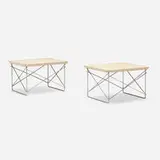 LTRs, pair by Charles and Ray Eames, ash plywood, chrome-plated steel, sold Aug 2023