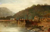 View of Lynton, Devon by R. Allan, oil on canvas,, sold Feb 2015