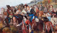 A defeated Royalist army by Charles Cattermole, watercolour and bodycolour, sold Feb 2015