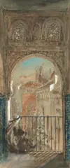 Resting at the window by William James Müller, watercolour heightened with white, offered Feb 2015