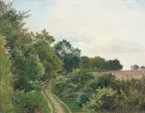 The wooded track by Sidney Richard Percy, oil on canvas, laid down to board, sold Feb 2015