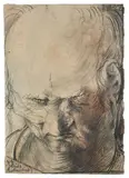 nach Goltzius (Phantasiekopf) by Horst Janssen, 1972, Bleistift und Farbstift auf Bütten, sold Nov 2012