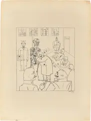 Die Gesundbeter by George Grosz, 1918, Fotolithografie auf Strathmore Japan, sold Feb 2024