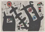 Aus: „Le Lézard Aux Plumes d'Or by Joan Miró, 1971, Farblithografie auf Japan, sold Jan 2024